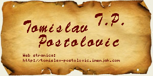 Tomislav Postolović vizit kartica